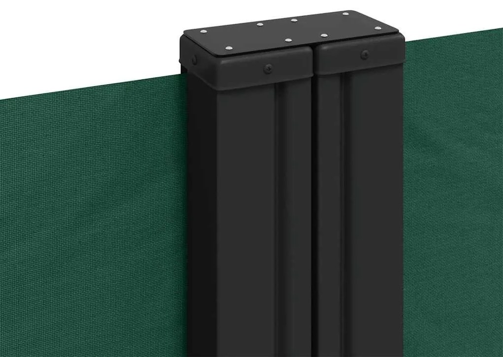 Toldo lateral retrátil 180x600 cm verde-escuro