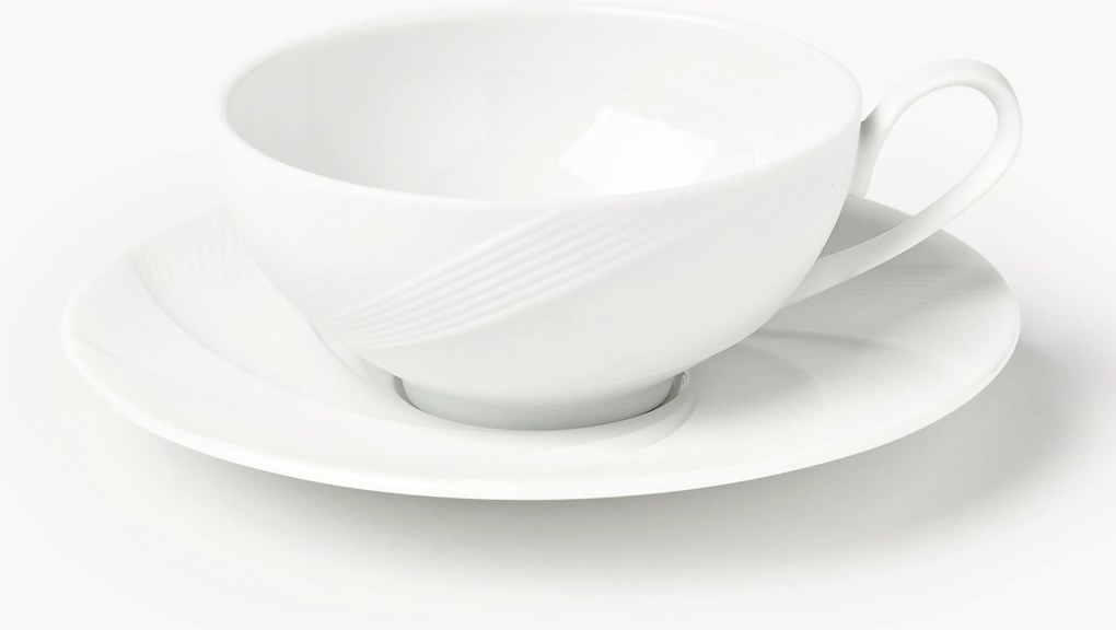 Chávenas de chá em porcelana com pires Adonis, conjunto de 4