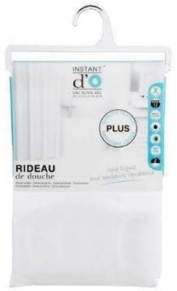 Cortina de Duche 5five Poliéster Branco (180 x 200 cm)