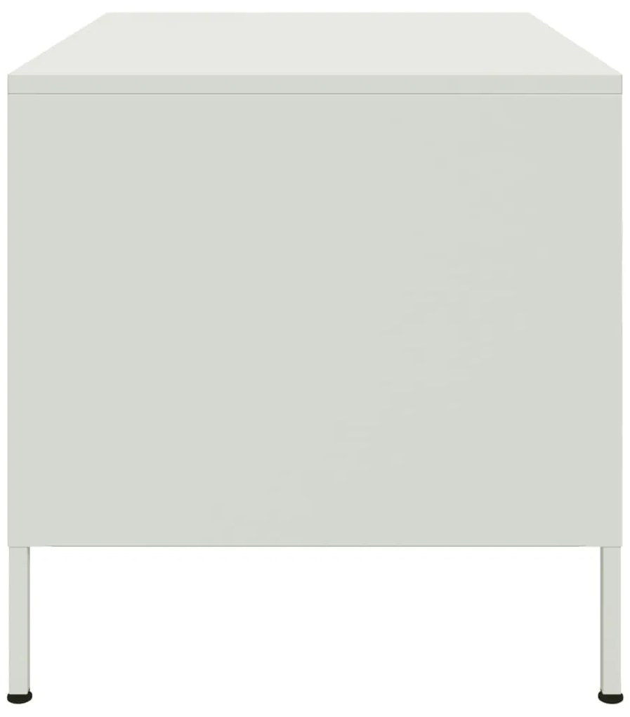 Mesa de centro 68x50x50,5 cm aço branco