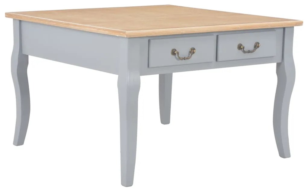vidaXL Mesa de centro 80x80x50 cm madeira cinzento