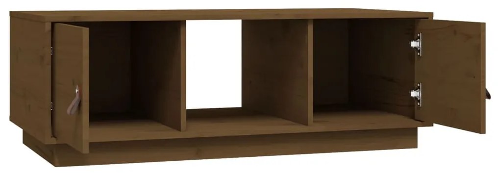 Mesa de centro 100x50x35 cm pinho maciço castanho mel