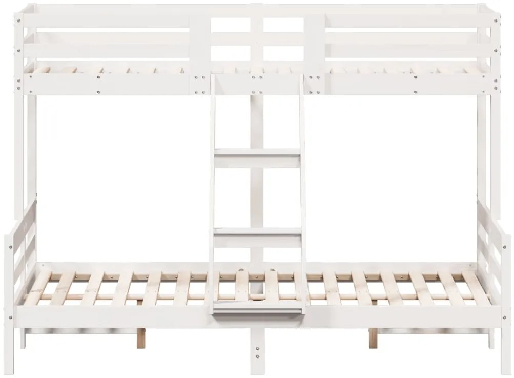 Beliche 90x200/140x200 cm madeira de pinho maciço branco