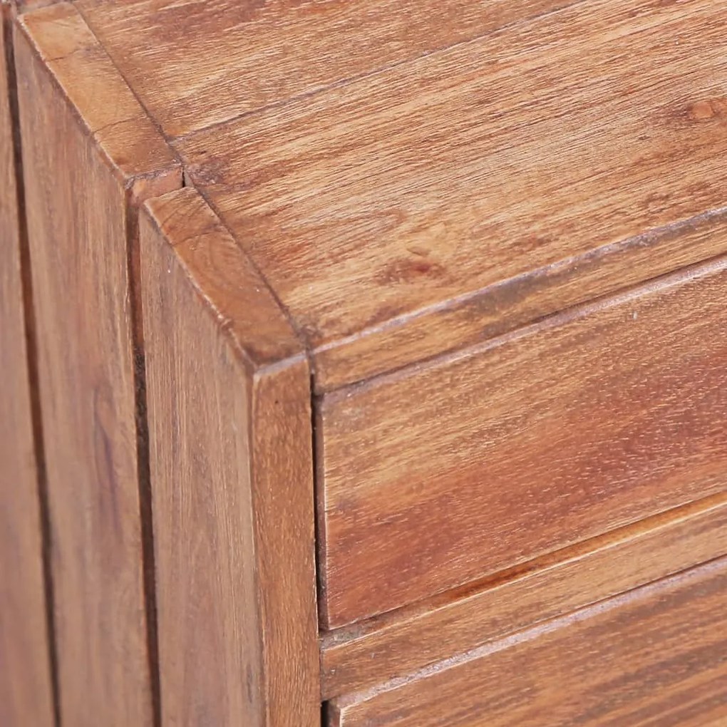 Mesa cabeceira 3 gavetas 35x25x35 cm madeira de mogno maciça