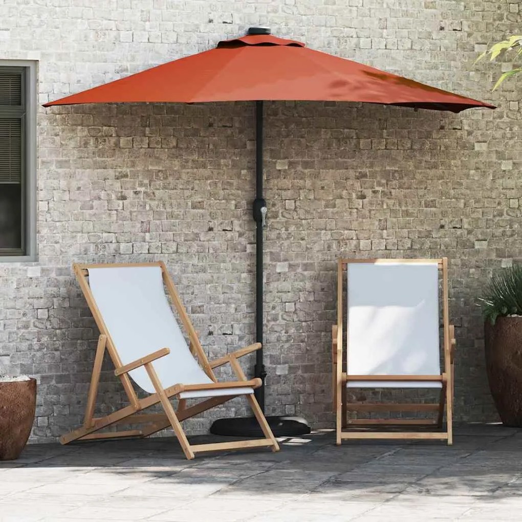 Guarda-sol de Jardim Terracota 294 x 150 x 223 cm tecido