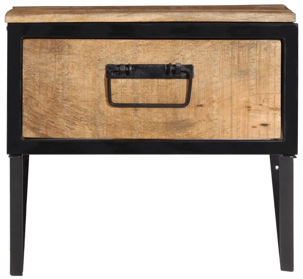 Mesa de cabeceira 40x35x40 cm madeira de mangueira maciça