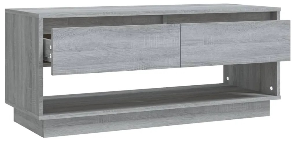 Móvel de TV 102x41x44 cm derivados de madeira cinzento sonoma