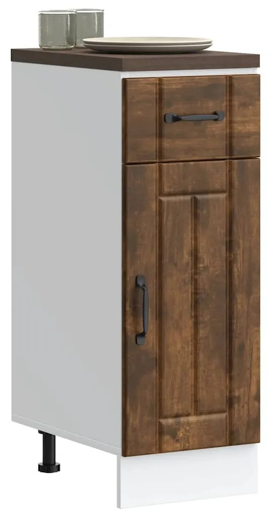 Armário de cozinha baixo Lucca deriv. madeira carvalho fumado