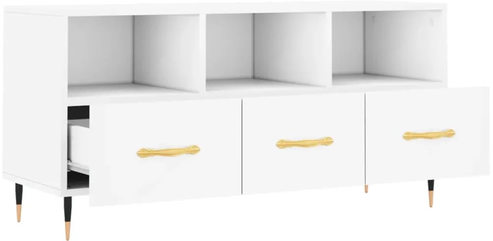 Móvel de TV 102x36x50 cm derivados de madeira branco
