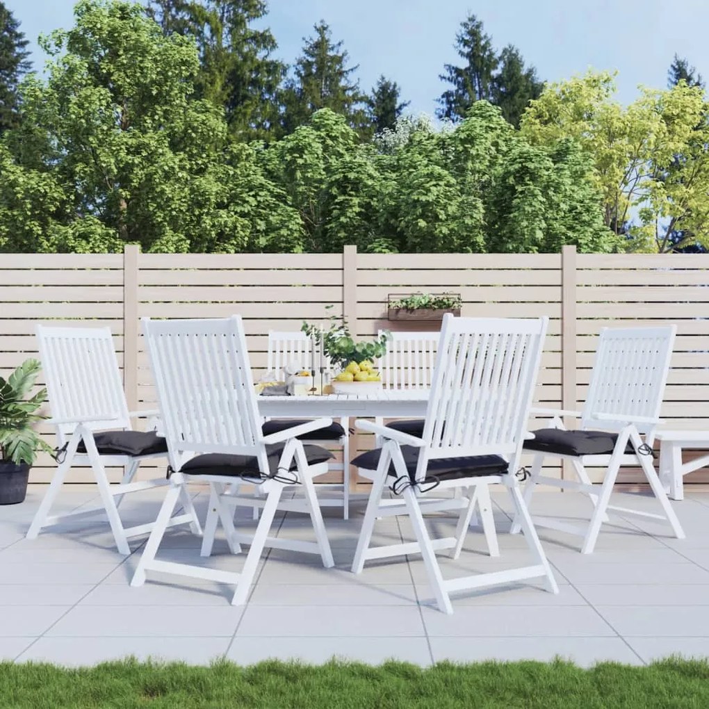 314898 vidaXL Almofadões de cadeira 6 pcs 50x50x7 cm tecido oxford antracite