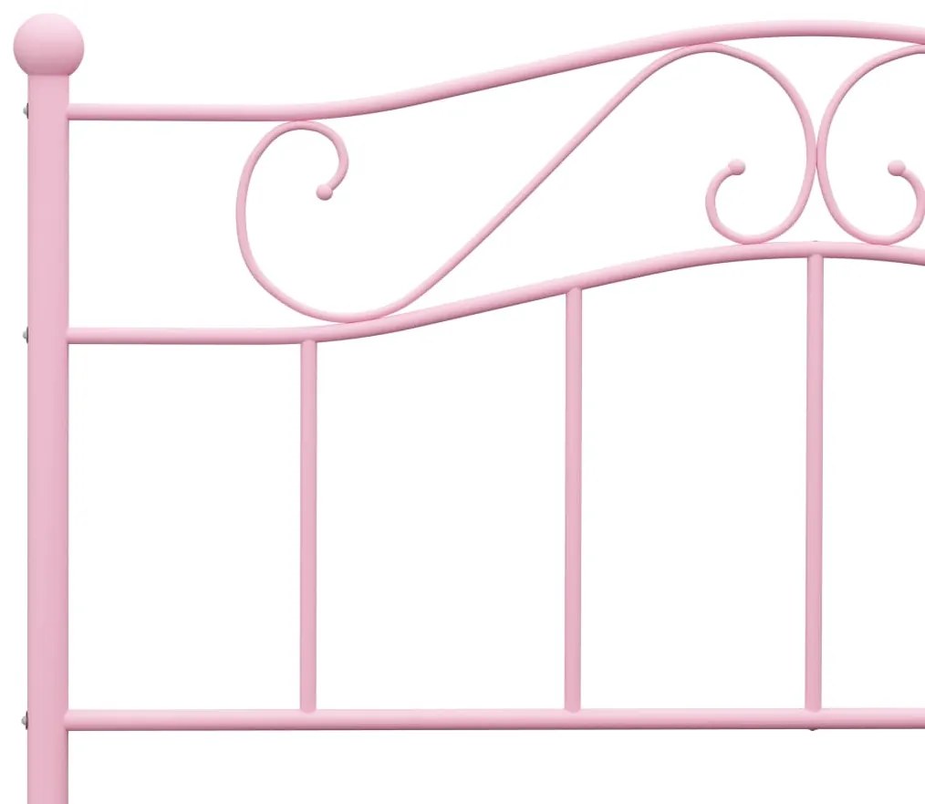 Estrutura de cama 160x200 cm metal rosa