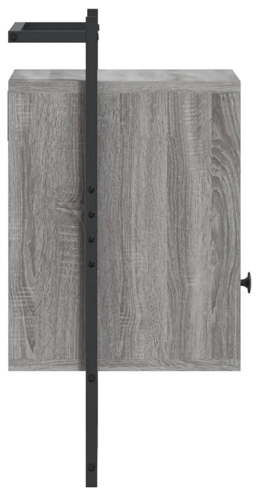 Mesas cabeceira 2 pcs 40x30x61cm deriv. madeira cinzento sonoma