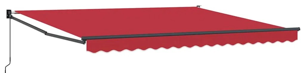 Toldo Retrátil Manual vidaXL Vermelho 400x300 cm