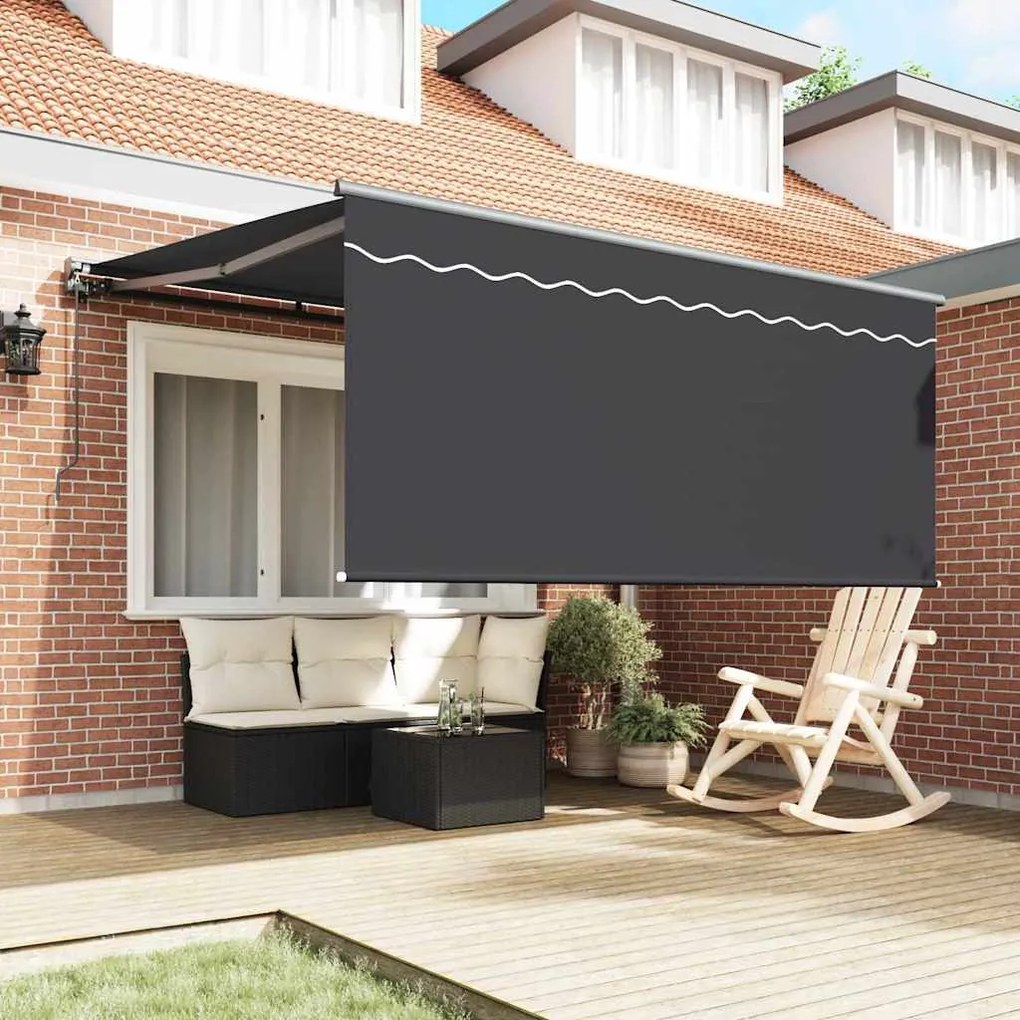 Toldo Retrátil Manual Antracite 300 x 250 cm Tecido