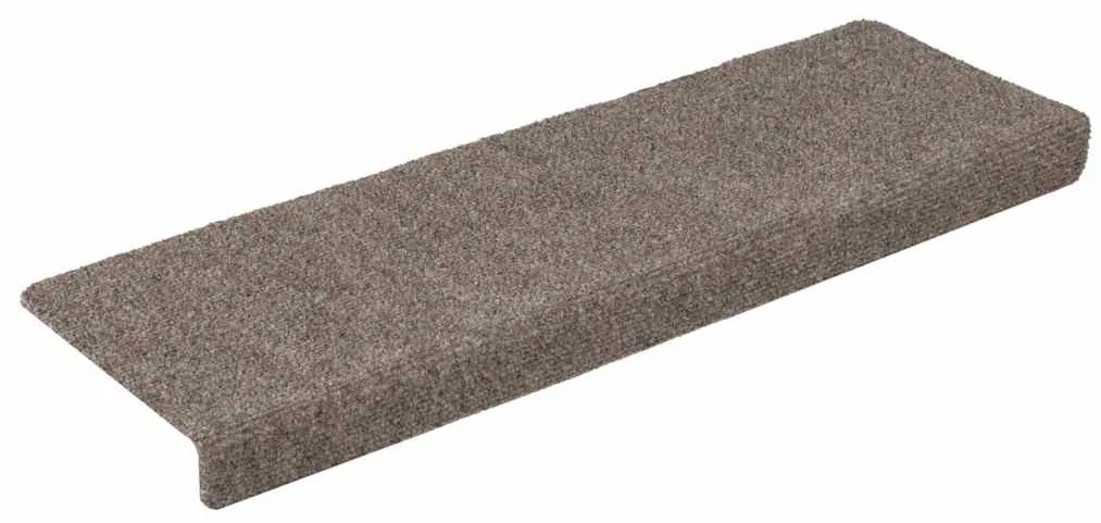 Tapetes de escada autoadesivos 30 pcs 65x21x4 cm creme
