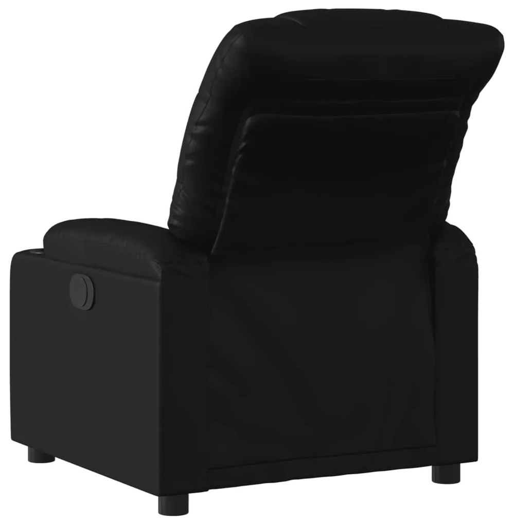 Poltrona reclinável elétrica couro artificial preto