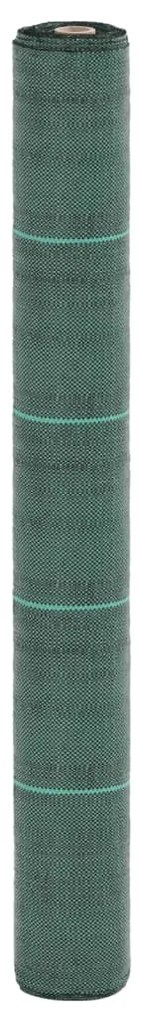 vidaXL Tela para ervas daninhas 1x10 m PP verde