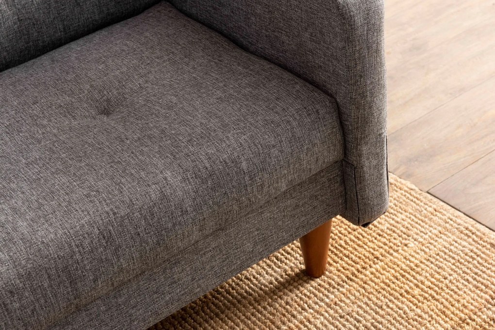 Sofá-Cama de 3 Lugares Hiko – Cinzento Claro – 180 x 102 cm