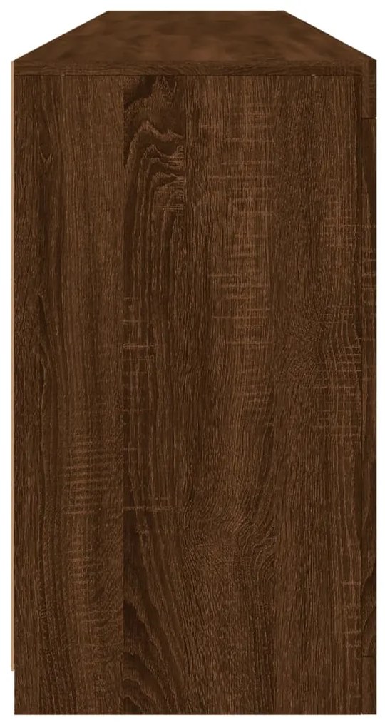 Aparador com luzes LED 181,5x37x67 cm carvalho castanho
