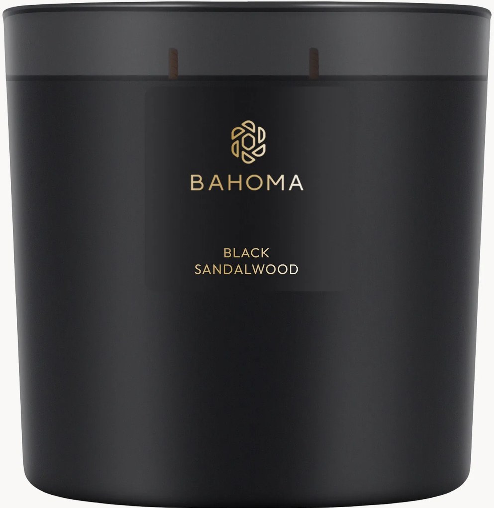 Vela perfumada com três pavios Black Sandalwood (nectarina, narciso, sândalo)