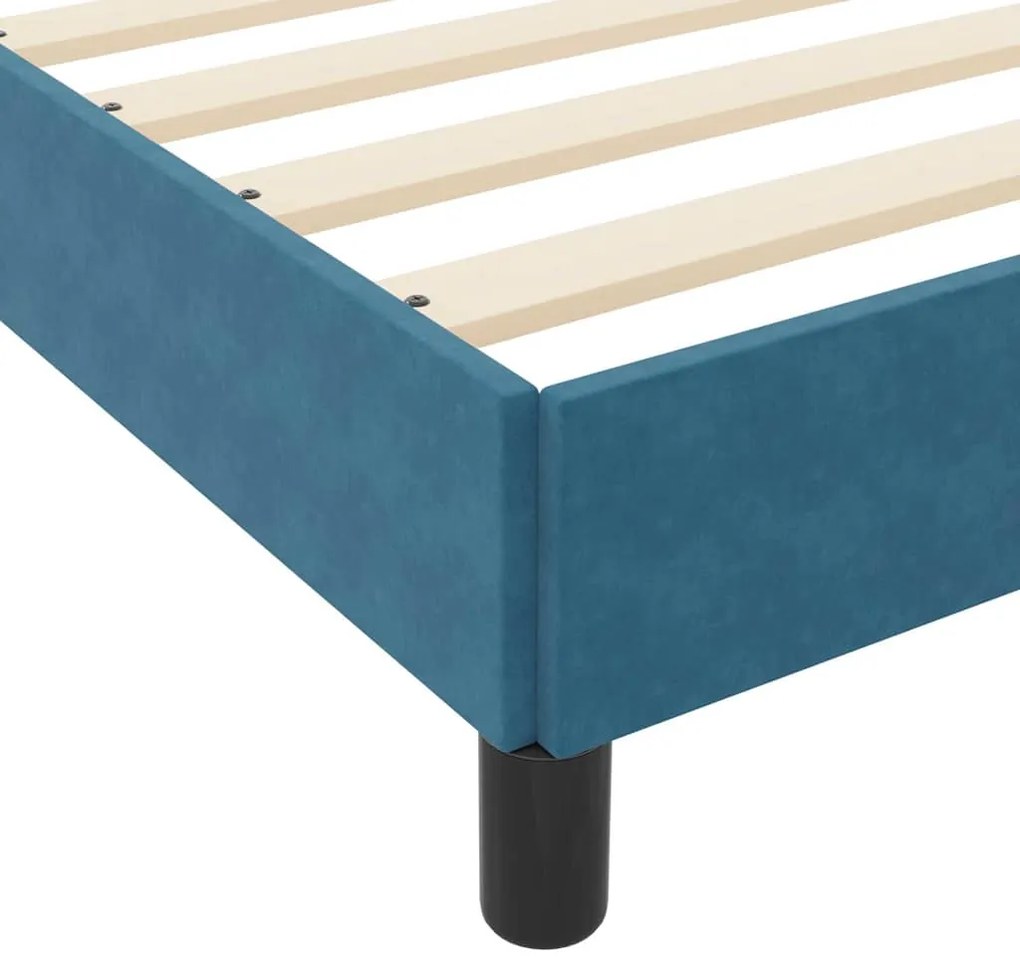 Cama box spring com colchão Azul Escuro 140 x 200 cm Veludo