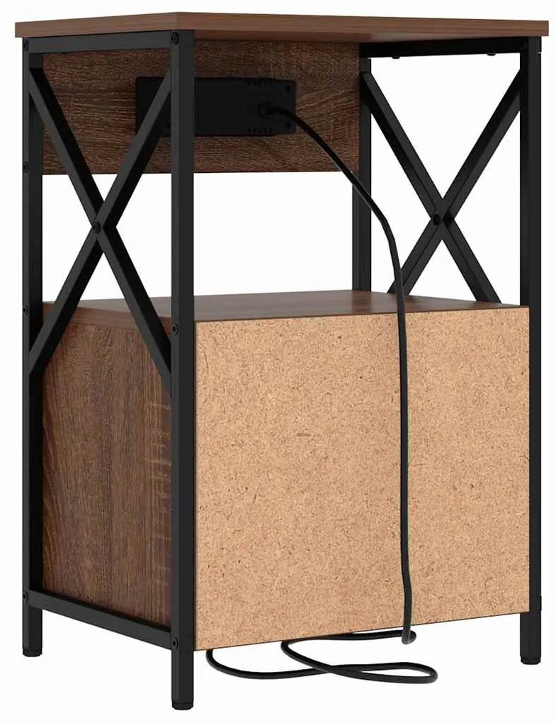 Armário de Cabeceira 2 pcs Carvalho castanho 40 x 31 x 60 cm