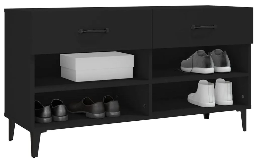 Sapateira 102x35x55 cm derivados de madeira preto