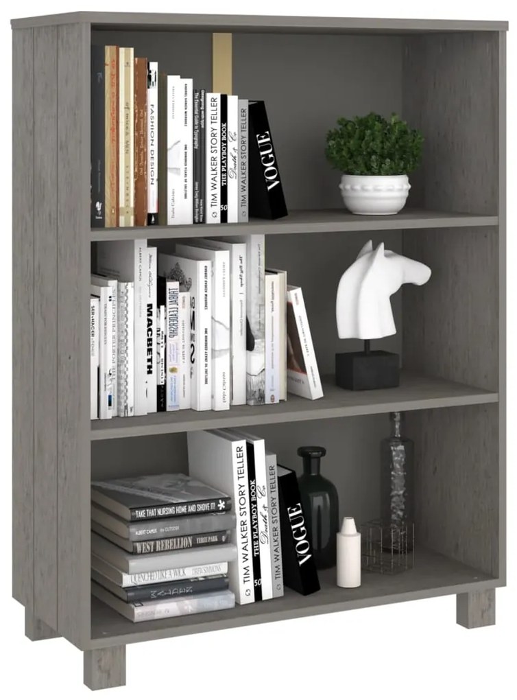 Estante HAMAR 85x35x112 cm pinho maciço cinza-claro