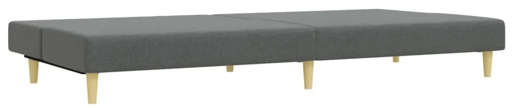 2 pcs conjunto de sofás tecido cinzento-escuro