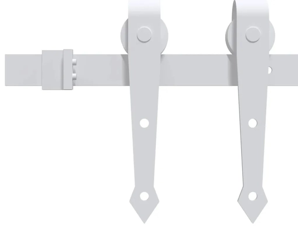 Conjunto de Porta Deslizante VidaXL com Hardware Branca 61x198,5 cm Ma