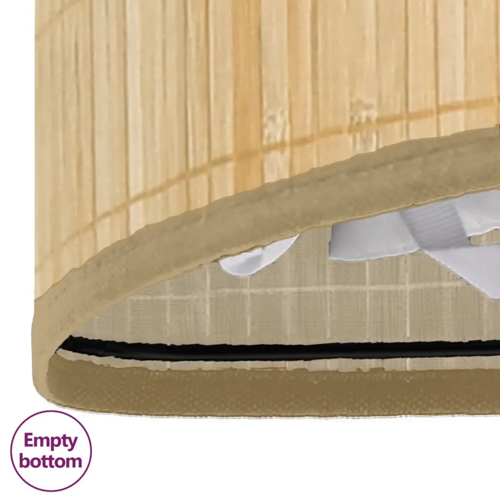 Cesto de canto para roupa suja 60 L bambu