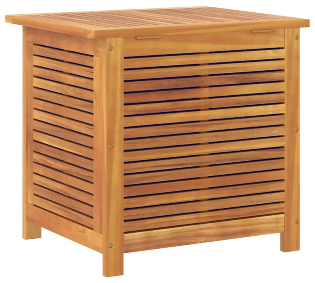 Caixa arrumação jardim c/ veneziana 60x50x56 cm acácia maciça