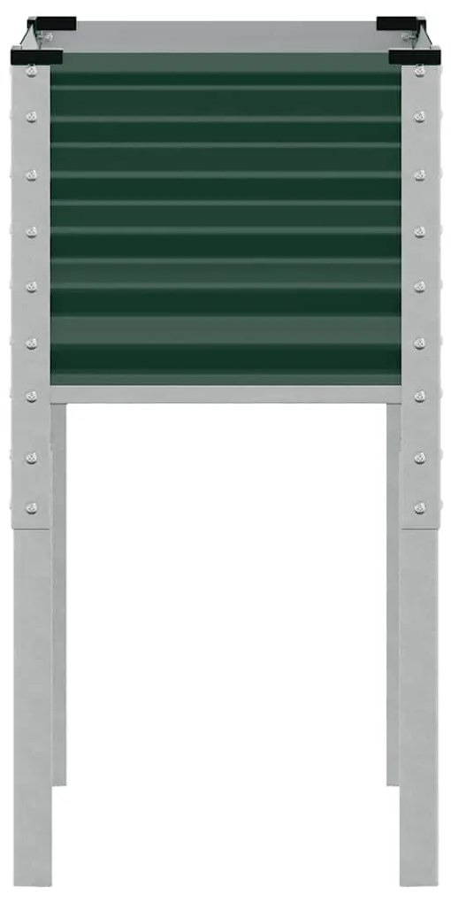 Vaso/floreira de jardim 45x45x88 cm aço verde