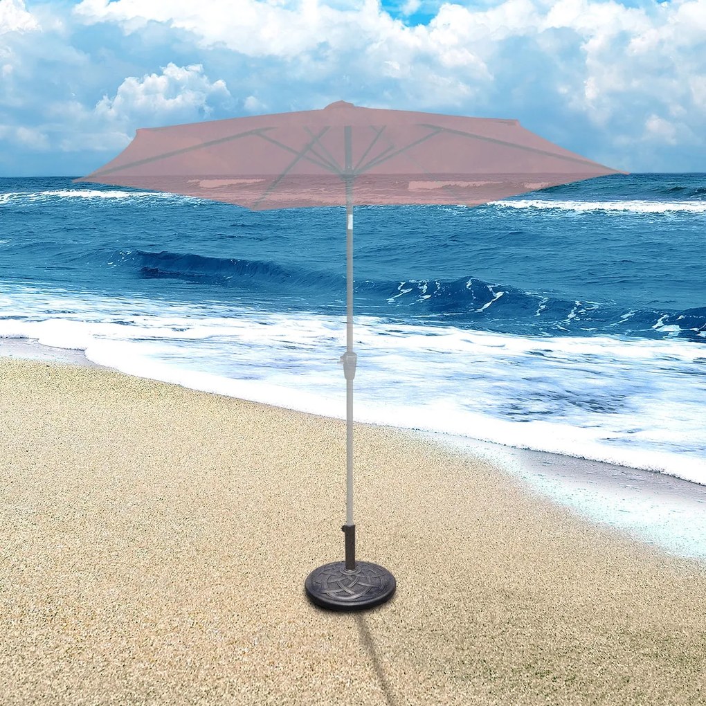 Base de guarda-chuva de mercado de pátio com mecanismo de parafuso ajustável para jardim