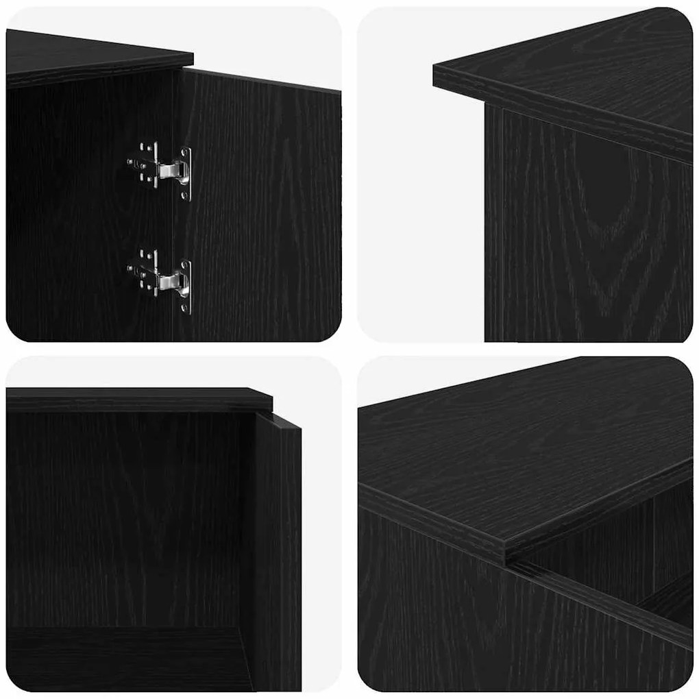 Balcão de recepção 155x50x103,5 cm madeira carvalho preto