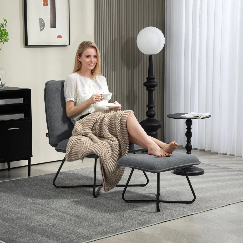 Poltrona Sala de Estar com Apoio para os Pés Poltrona Relax sem Apoio