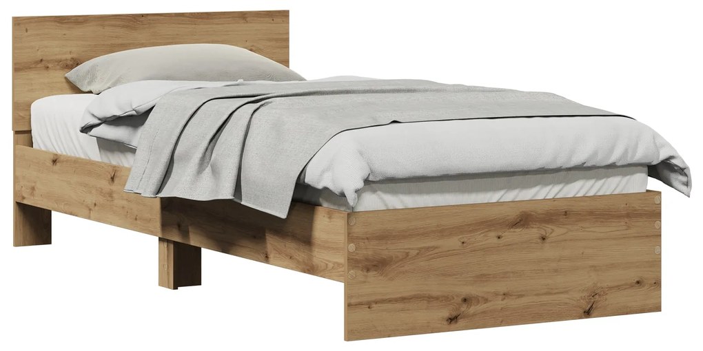 Estrutura de Cama Carvalho Artesanal 90x190 cm Madeira Reforçada