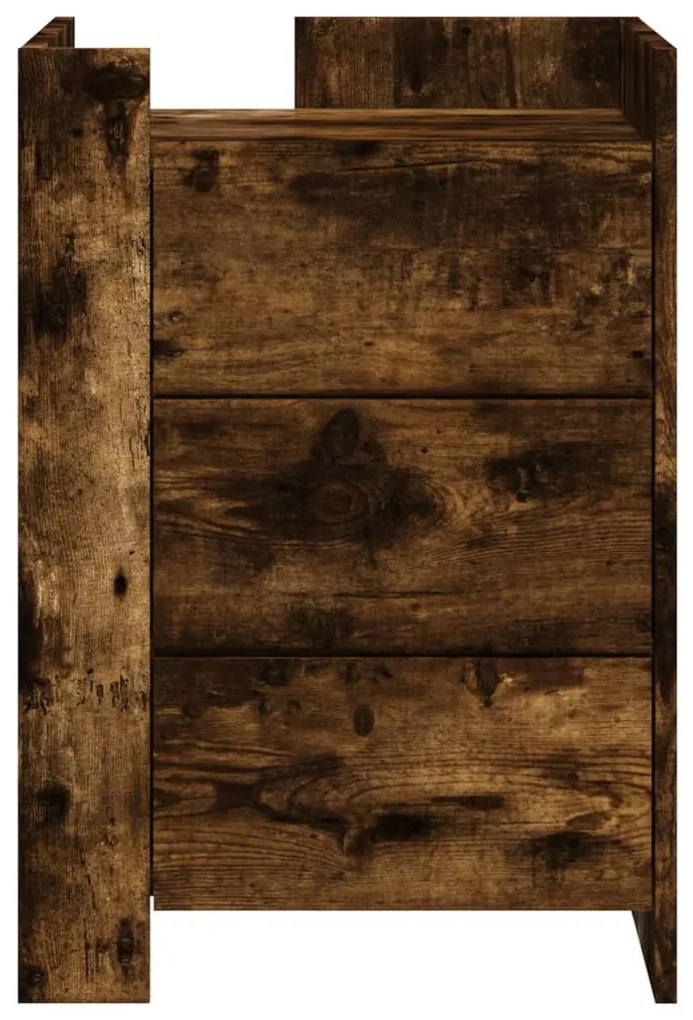 Mesa cabeceira 45x50x65 cm derivados de madeira carvalho fumado