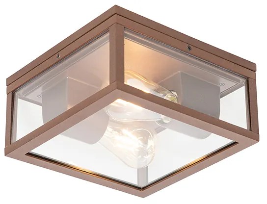 Luminária de teto industrial cor ferrugem IP44 2 luzes - Charlois Design,Industrial