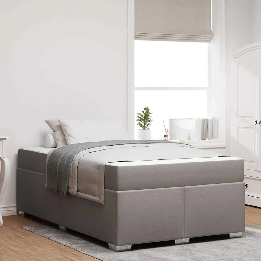 vidaXL Estrutura da Cama Cinzento-acastanhado 120 x 200 cm tecido