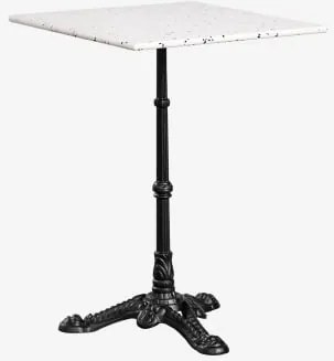 Mesa De Bar Quadrada 60x60 Cm Em Terraço Azteca Terrazzo Marfim E Preto - Preto - Sklum