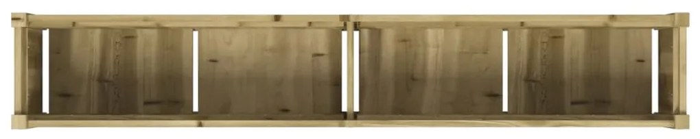 Vaso/floreira de jardim 180x31x31cm madeira de pinho impregnada