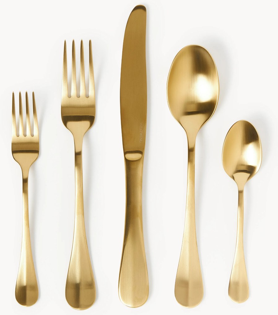 Conjunto de talheres escovados Zooey, vários tamanhos