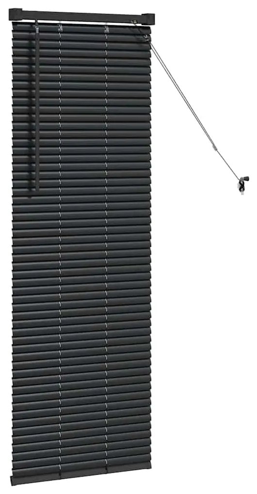 Persiana de Janela com cortinas Outros Manual Preto 80 x 130 cm Alumín