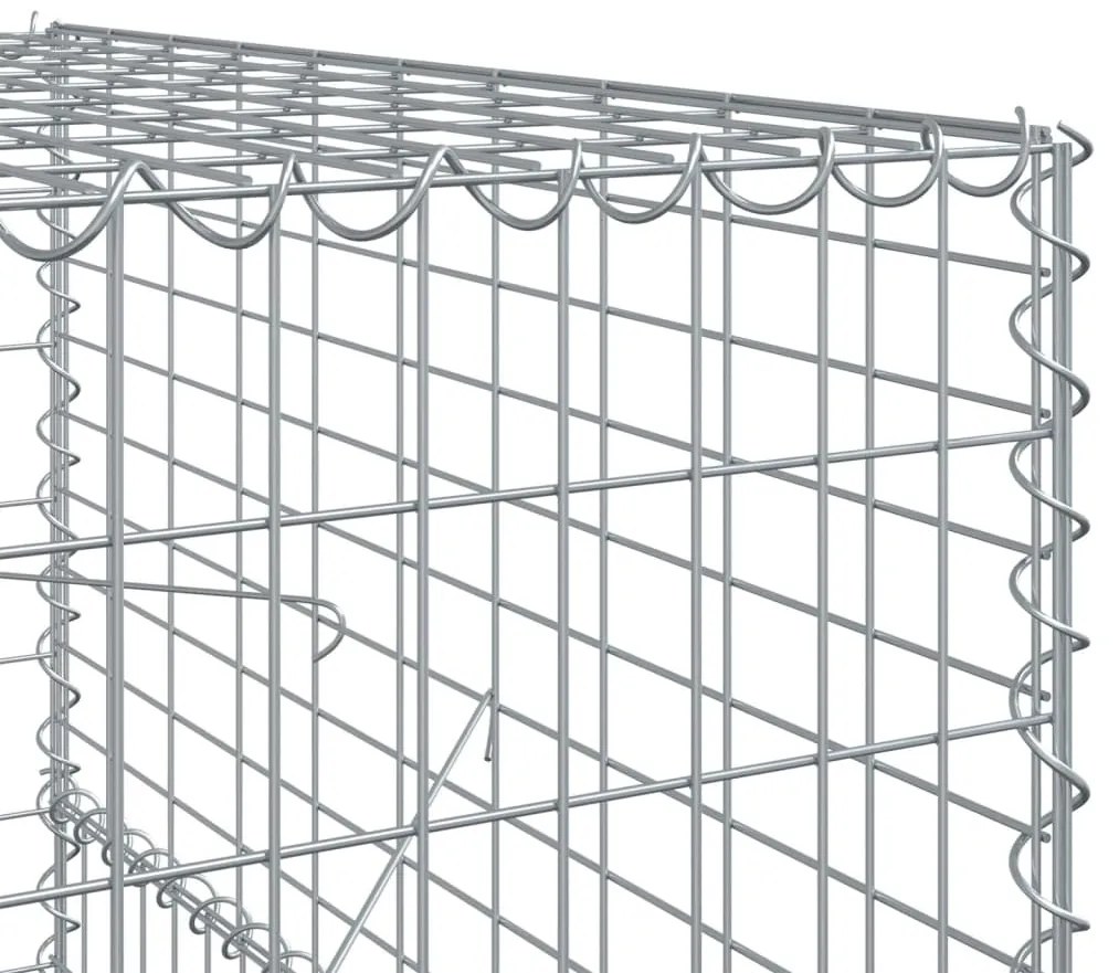 Cesto gabião com cobertura 1000x100x150 cm ferro galvanizado