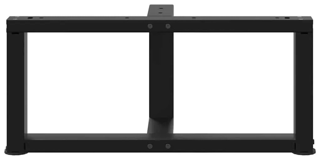 Pés para mesa de centro em forma de T, 2 peças, preto, 70x25x(30-31) c