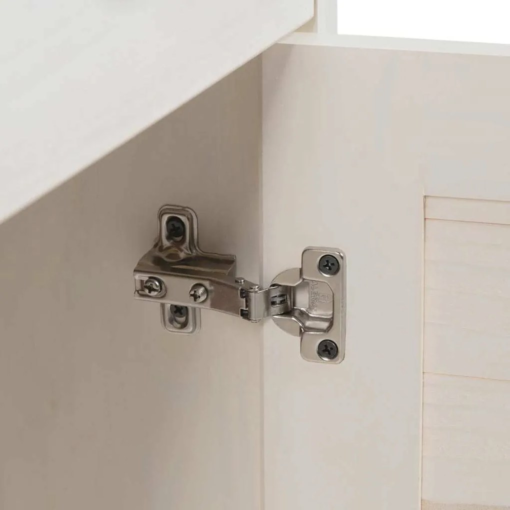 Conjunto de Móveis para Banheiro 2 pcs Marrom e Branco