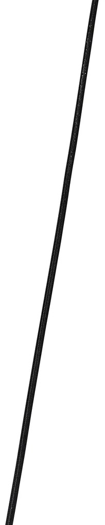 Candeeiro de suspensão preto regulável com LED espelho dourado regulável - Cava Luxe Moderno