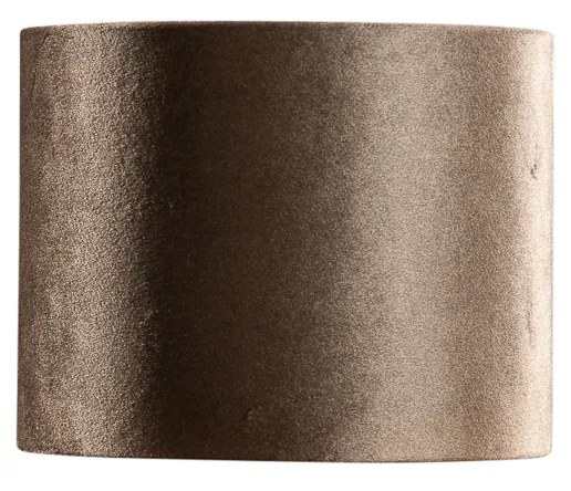 Abajur de Veludo Castanho com Interior Dourado 18/18/14