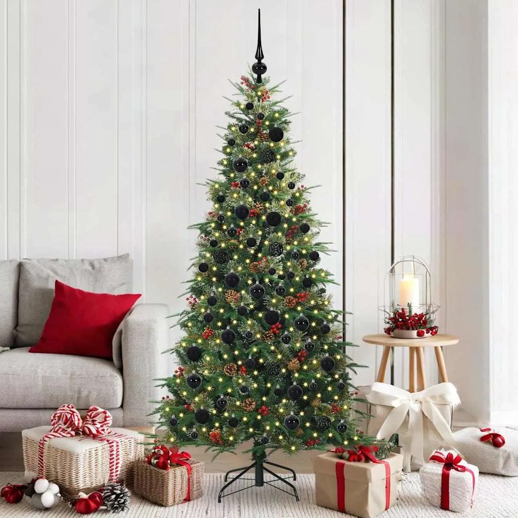 vidaXL Árvore de Natal Articulada Artificial Verde 180 cm PE e PVC